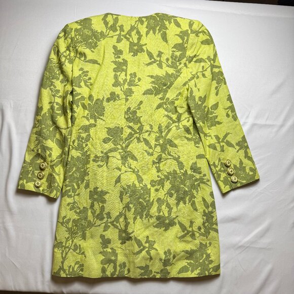 BURU x Jaimie Dewberry | Size M | Green Linen Floral Walking Coat | NWT ($398) - Picture 3 of 12